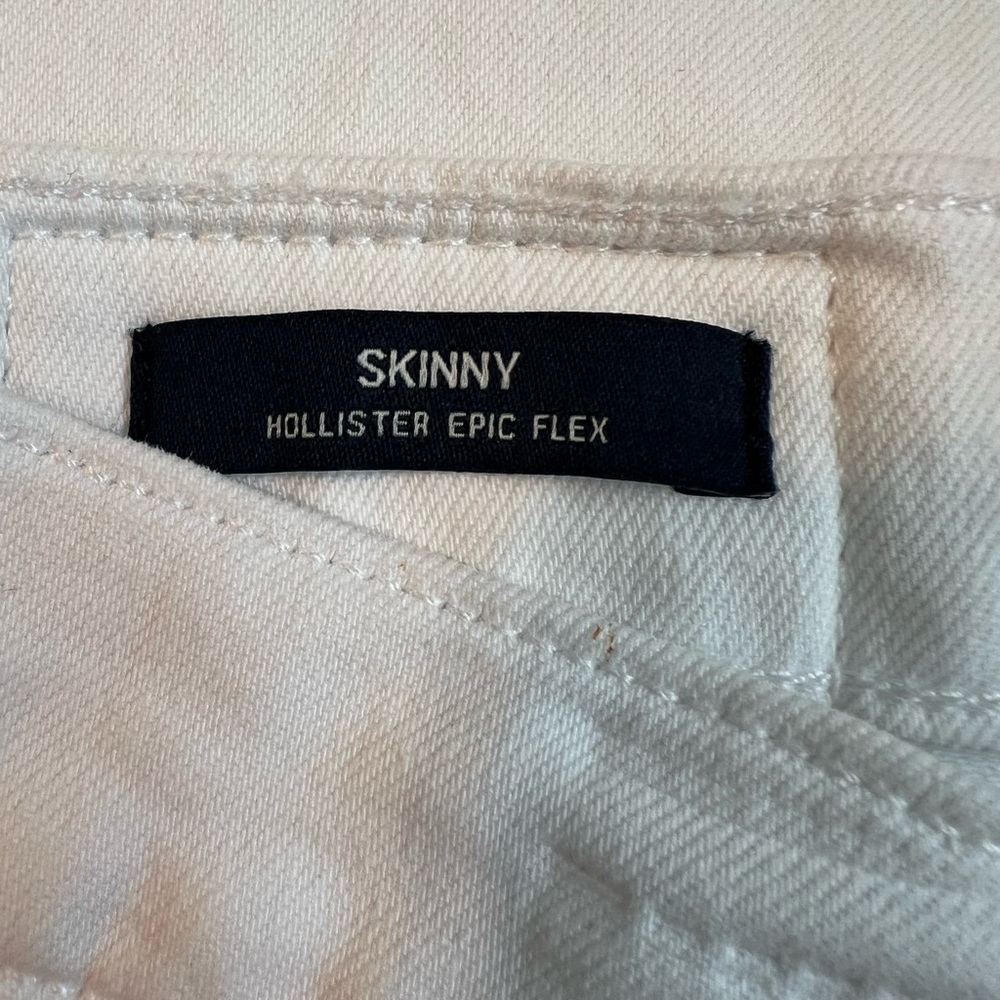Men’s Hollister Skinny White Jeans Size 32x34 - Picture 4 of 5